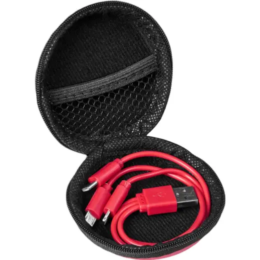 Sammy Tri-Cable in EVA Case Red